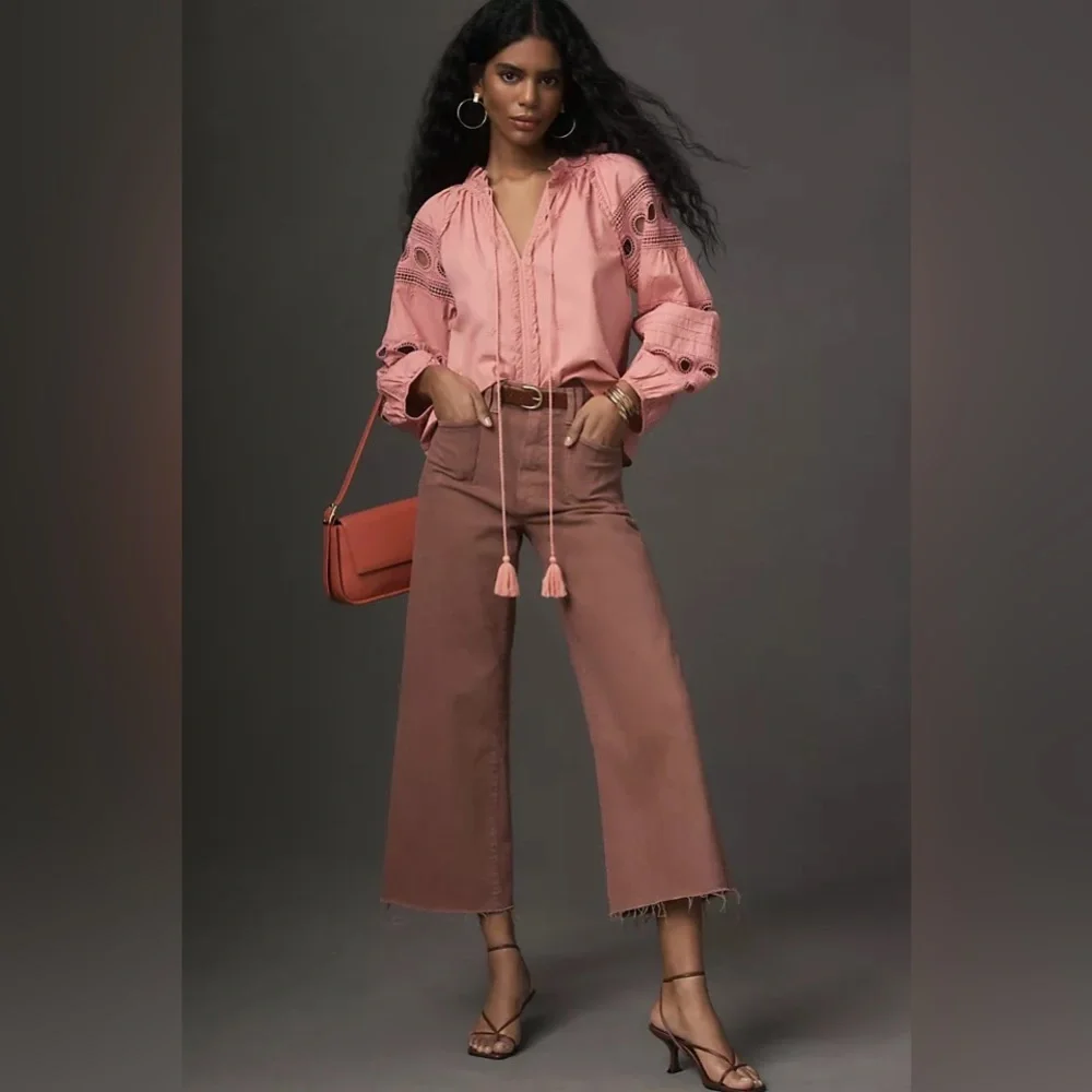 Forever That Girl Long-Sleeve V-Neck Peasant Blouse - Picture 2 of 11
